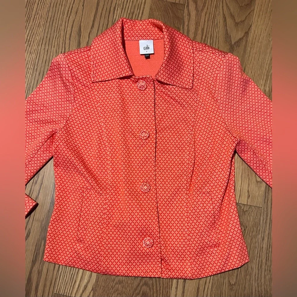 CAbi Topper Jacket Orange Textured Knit Blazer – Chic Statement‎ Jacket